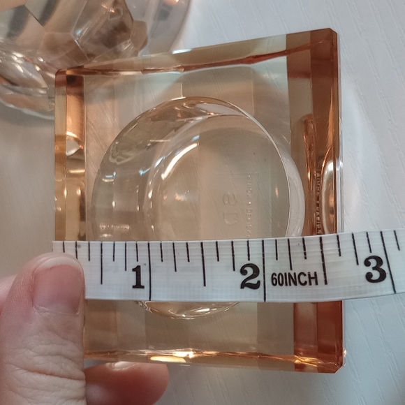 Amber Crystal Votive Candle Holder Set - Picture 4 of 8